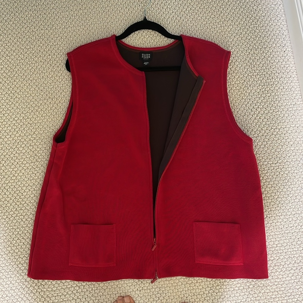 Two Pocket Maroon Cotton Vest